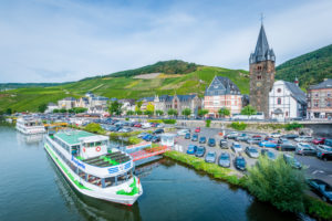 Bernkastel, Mittelmosel, excursion boats, landing stage Bernkastel, Mittelmosel, excursion boats, landing stage